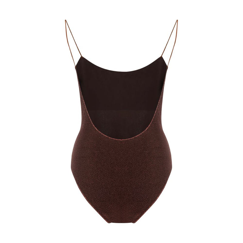 Oséree Lumière Maillot Brown One-Piece Swimsuit