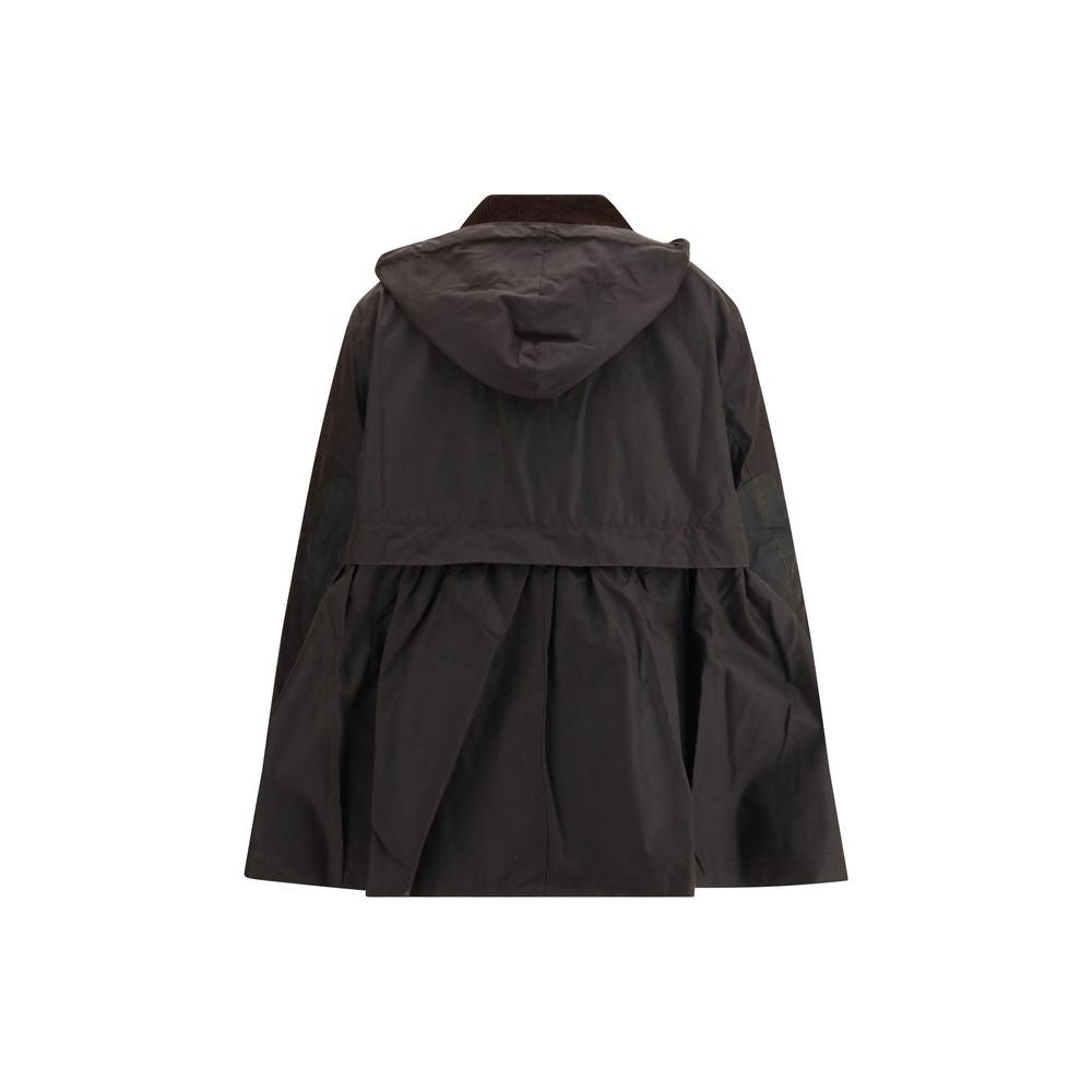 Barbour Brown Waxed Peplum Jacket - Women's Versatile Coat