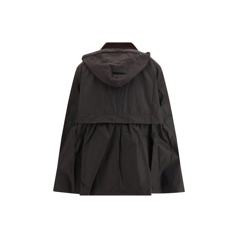 Barbour Brown Waxed Peplum Jacket - Women's Versatile Coat