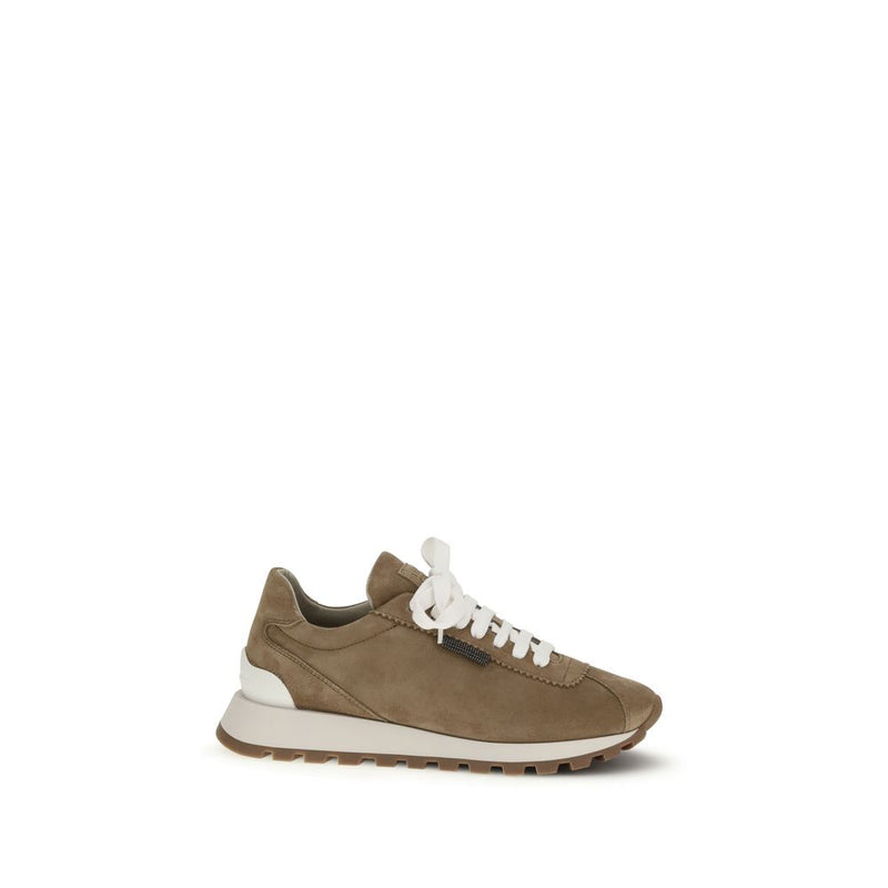 Brunello Cucinelli Beige Rubber Platform Sneakers for Women