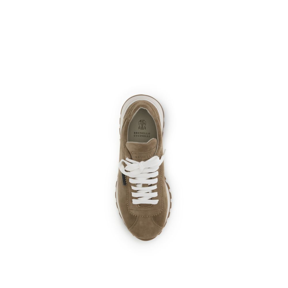 Brunello Cucinelli Beige Rubber Platform Sneakers for Women
