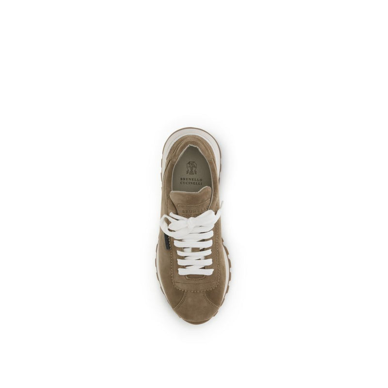 Brunello Cucinelli Beige Rubber Platform Sneakers for Women