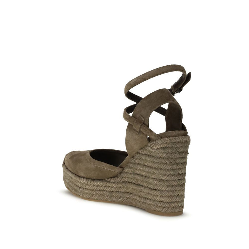 Brunello Cucinelli Beige Calf Leather Bos Taurus Espadrilles