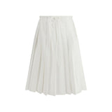 Prada White Cotton Long Skirt - SS26 Collection