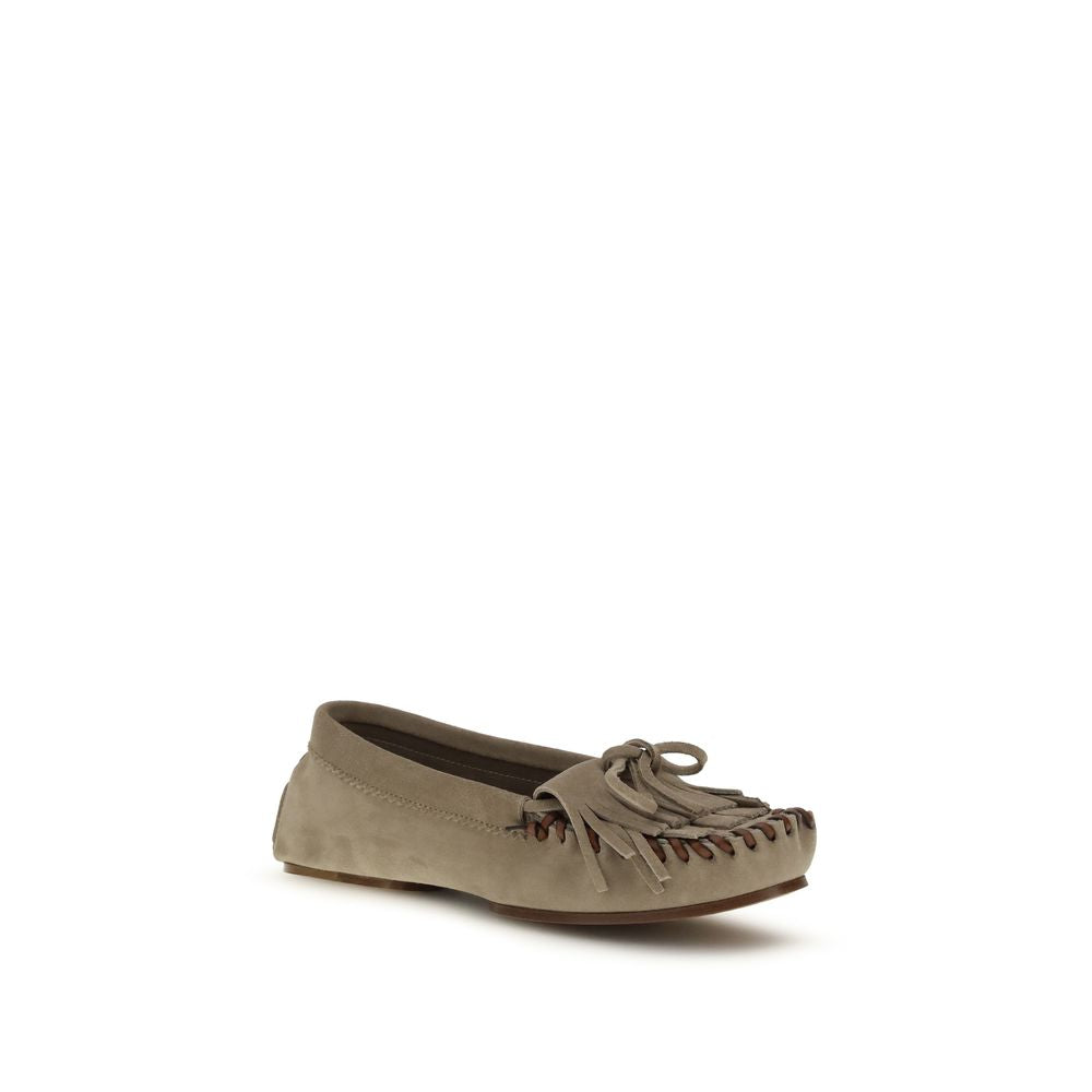 Mocassins Indiana en Cuir de Veau Gris Paris Texas