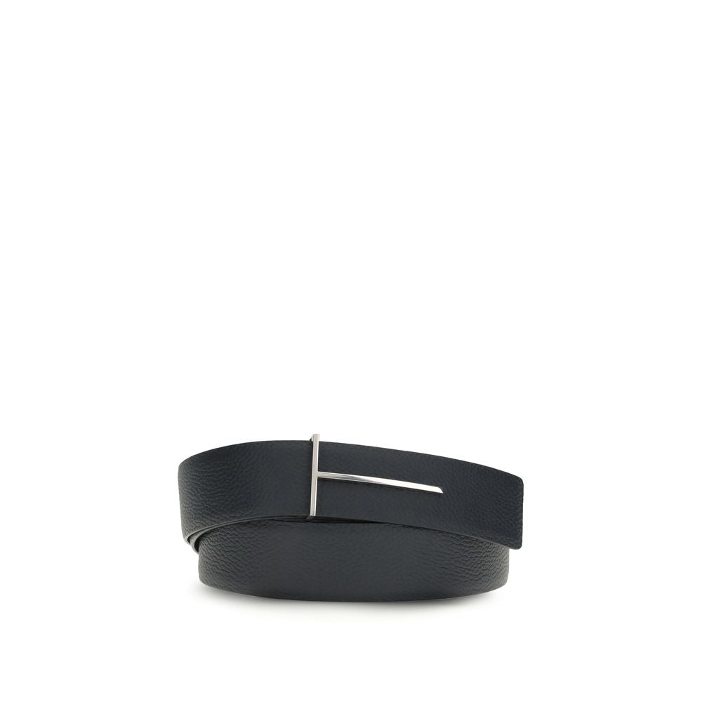 Ceinture Tom Ford Bos Taurus Regular en cuir de veau bleu