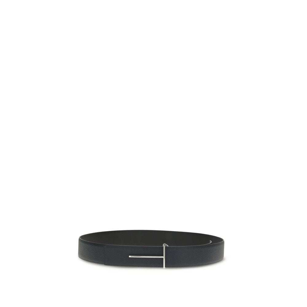 Ceinture Tom Ford Bos Taurus Regular en cuir de veau bleu