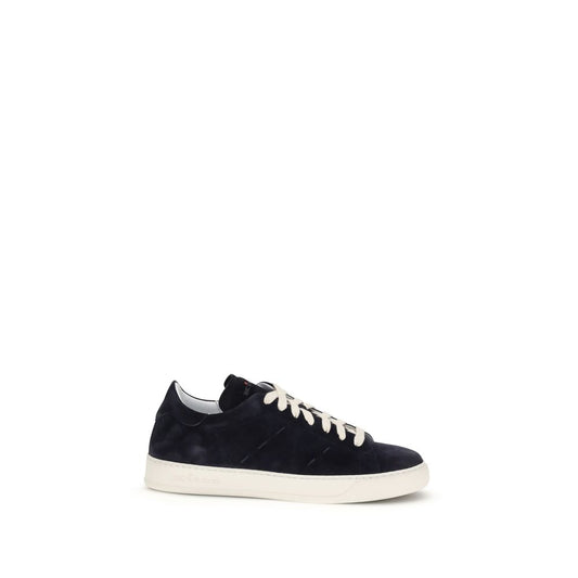 Baskets basses Kiton Bos Taurus en cuir de veau bleu