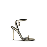 Tom Ford Gold Goatskin Stiletto Heel Sandals for Women