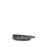 Tom Ford Black Leather Thin Belt with T Buckle - 34 Inches