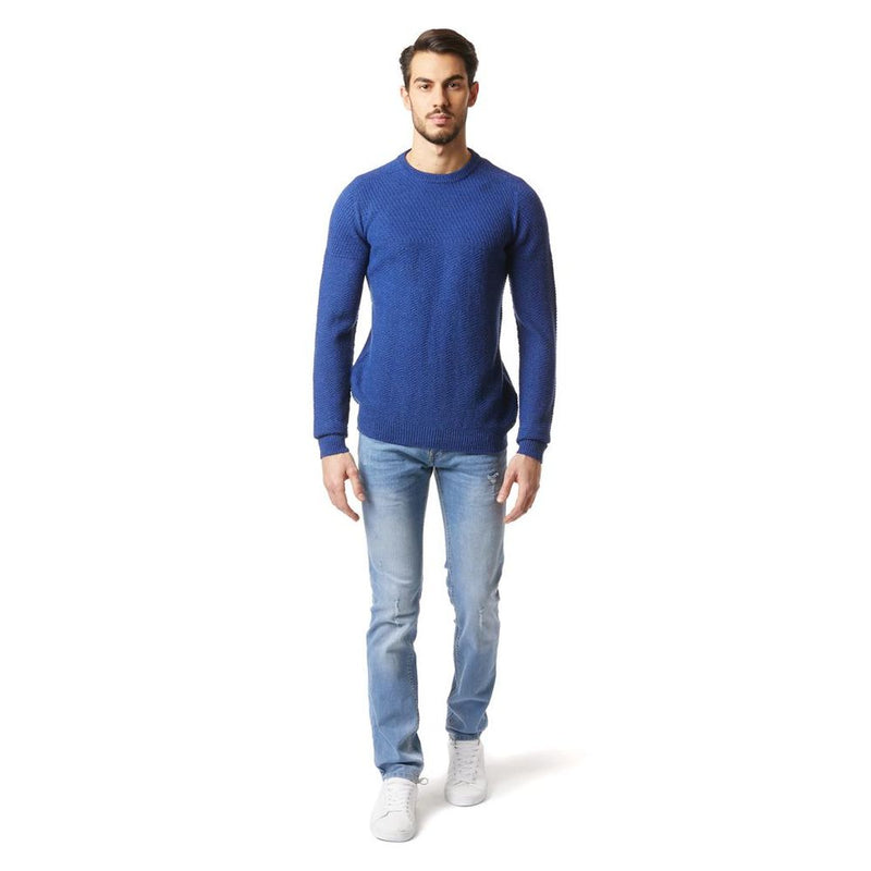 Gas Blue Marabou Sweatshirt - Electric Blue Pullover for Men