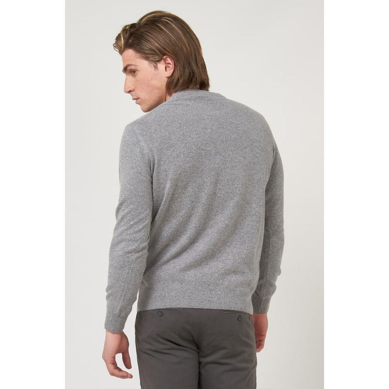 Gas Gray Wool-Silk Blend Sweatshirt for Men