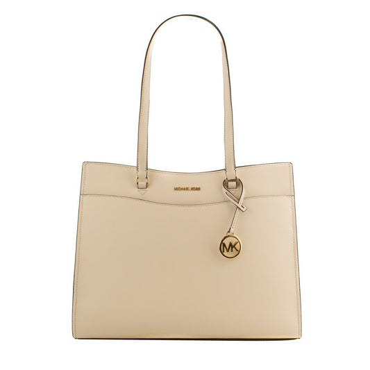 Michael Kors Jet Set Travel Beige Leather Tote Bag