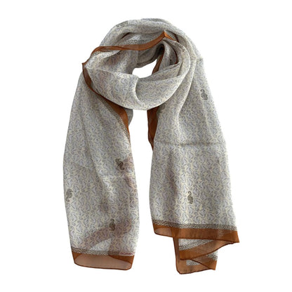 Borbonese Brown Silk Women Scarf