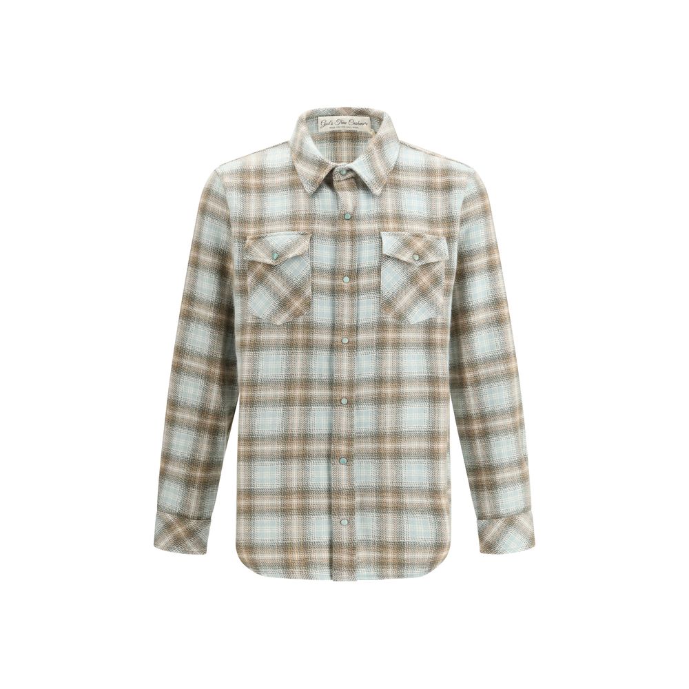 God's True Cashmere Multicolor Cashmere Patroon Shirt