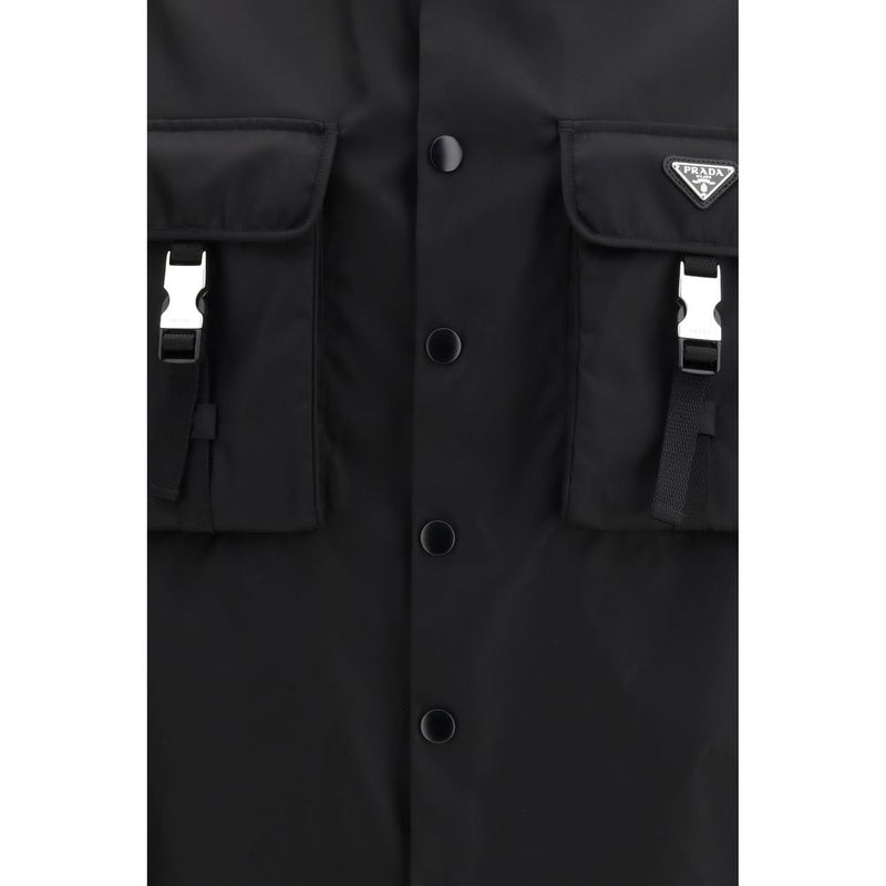 Vestes et manteaux Prada noirs en polyamide recyclé