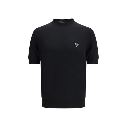 Prada Black Fleece Wool T-Shirt