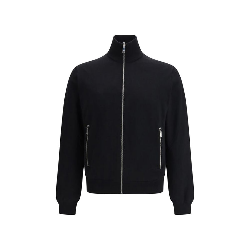 Veste longue Prada en laine polaire noire