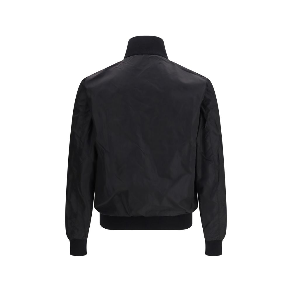Veste longue Prada en laine polaire noire