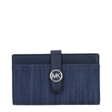 Michael Kors Blue Fabric Wallet - Elegant & Practical Accessory