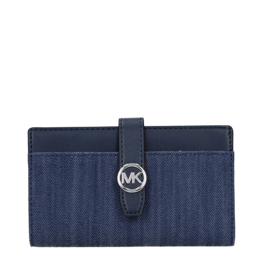 Michael Kors Blue Fabric Wallet - Elegant & Practical Accessory