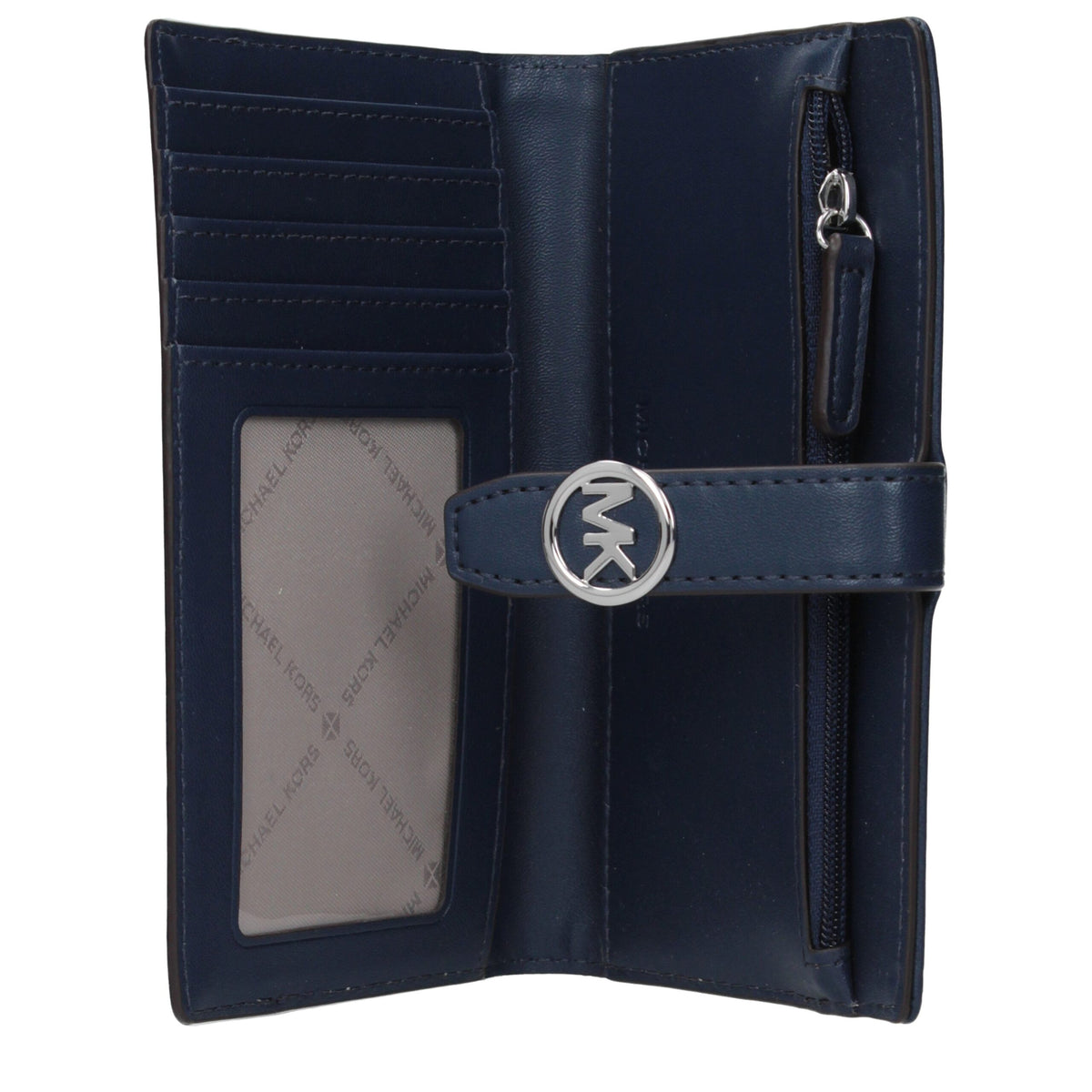 Michael Kors Blue Fabric Wallet - Elegant & Practical Accessory