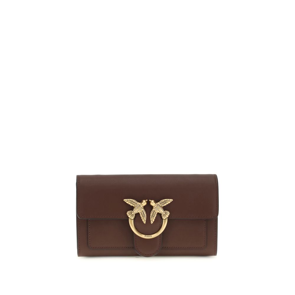 PINKO Brown Calf Leather Bos Taurus Shoulder Bag - Chic & Versatile