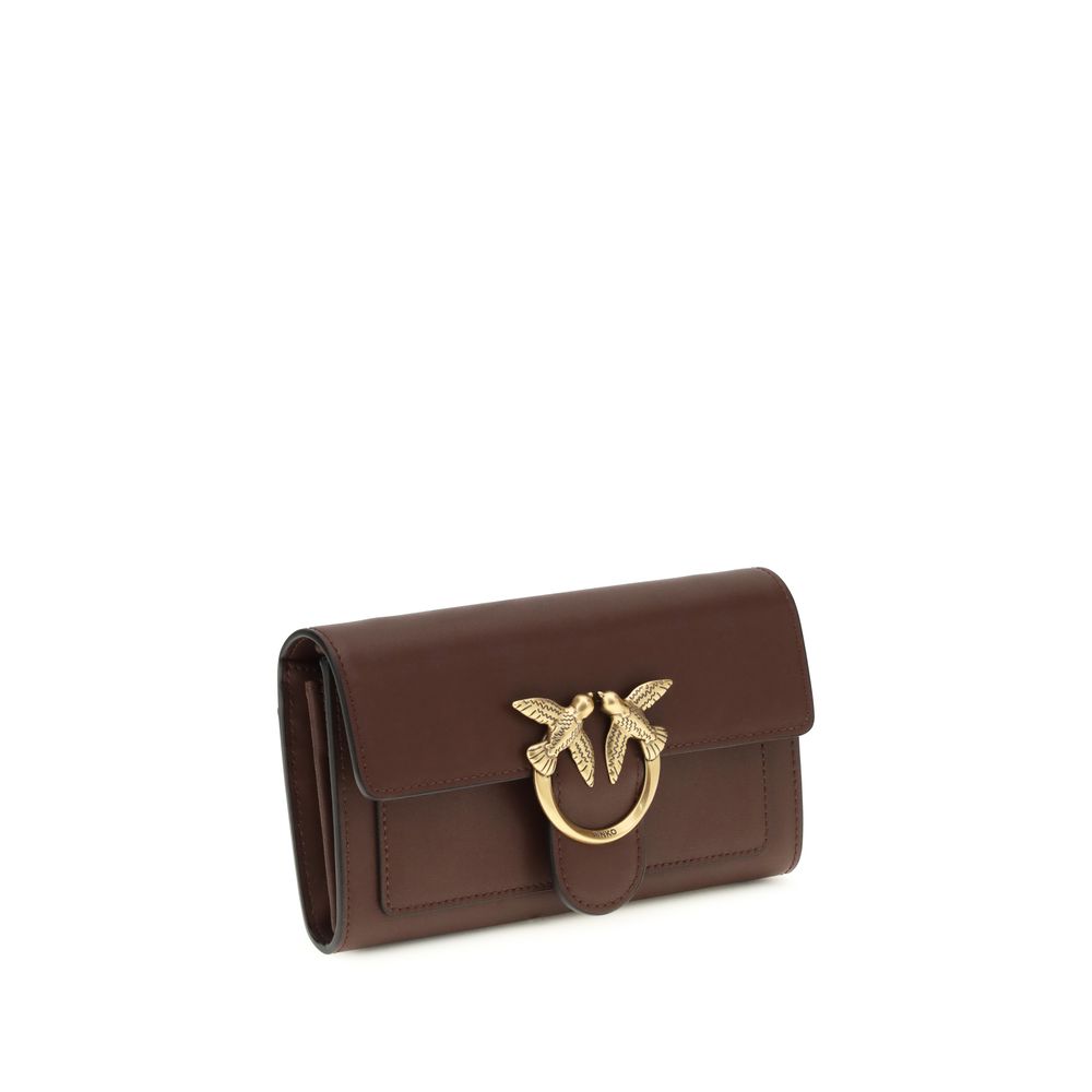 PINKO Brown Calf Leather Bos Taurus Shoulder Bag - Chic & Versatile
