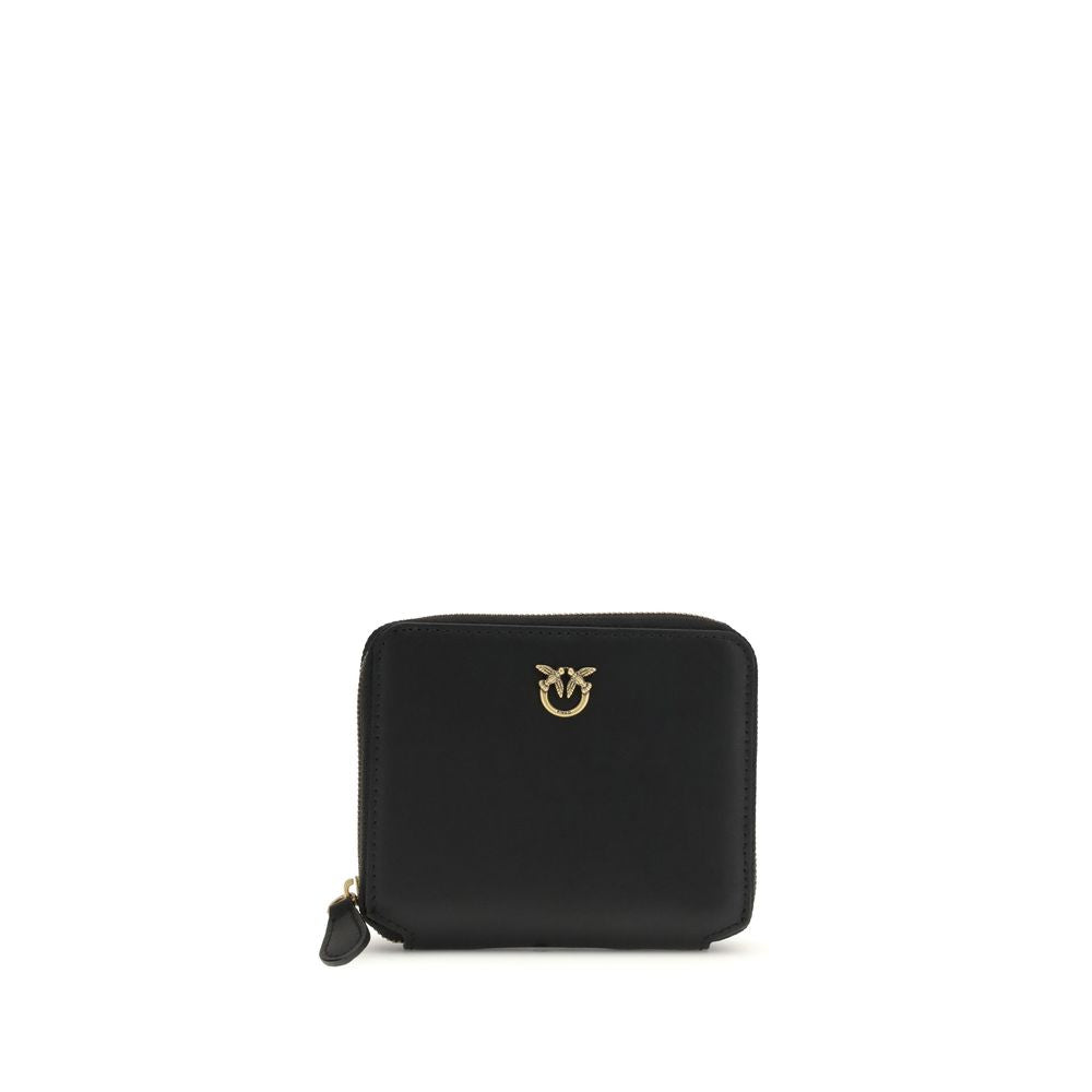 PINKO Black Calf Leather Bos Taurus Wallet - Elegant & Compact