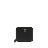 PINKO Black Calf Leather Bos Taurus Wallet - Elegant & Compact