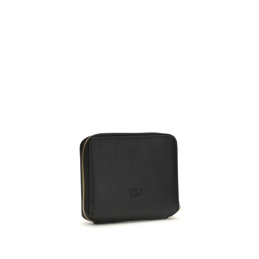 PINKO Black Calf Leather Bos Taurus Wallet - Elegant & Compact