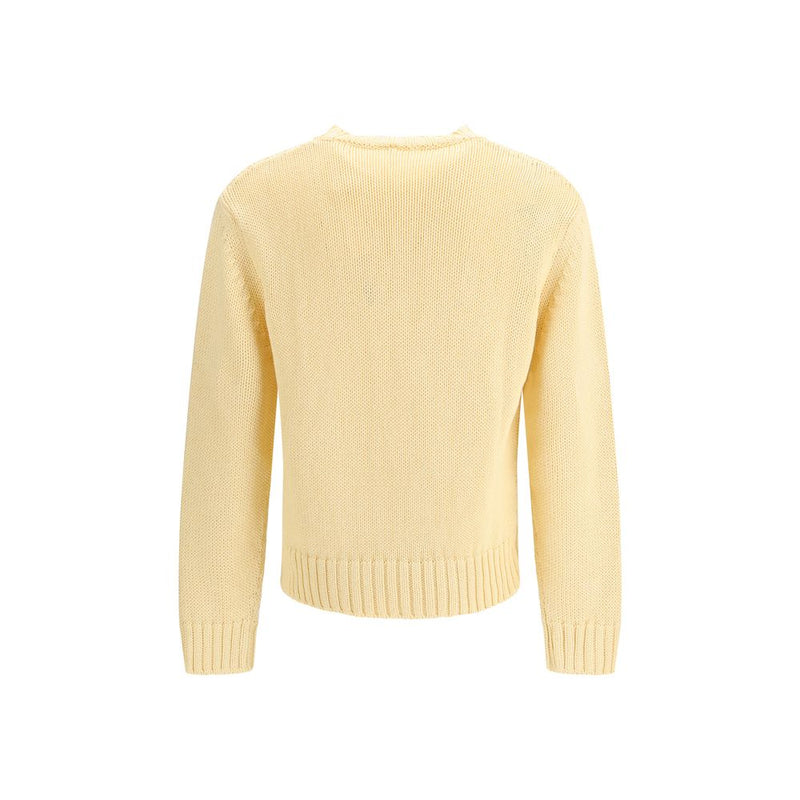 Zonnebloemcrème katoenen sweatshirt