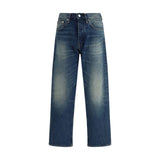 Sunflower Blue Cotton Relaxed Fit Jeans for Men