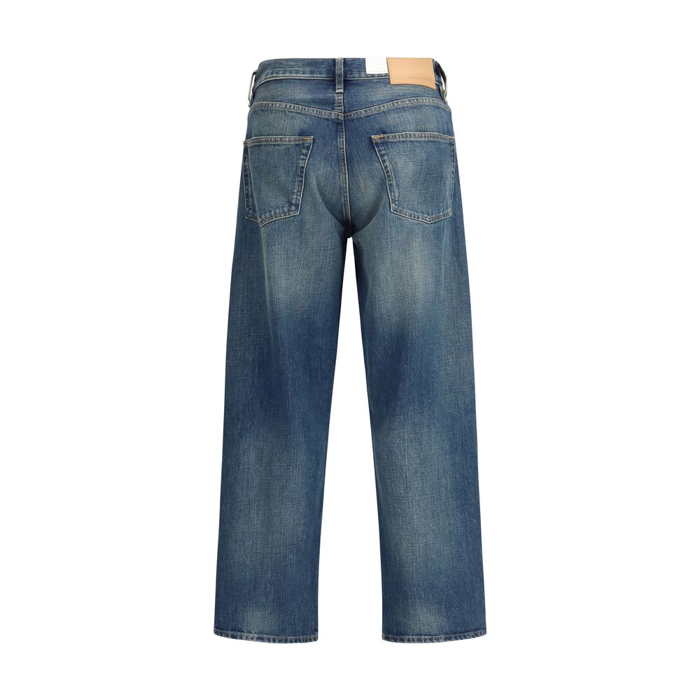 Sunflower Blue Cotton Relaxed Fit Jeans for Men