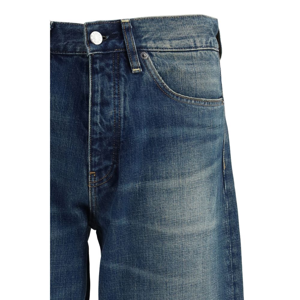 Sunflower Blue Cotton Relaxed Fit Jeans for Men