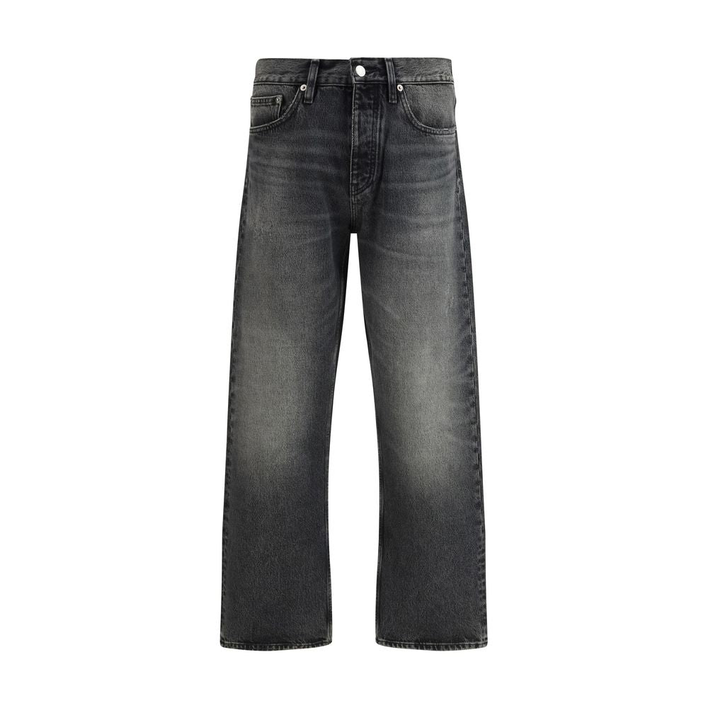 Sunflower Black Cotton Relaxed Fit Jeans for Men