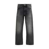Sunflower Black Cotton Relaxed Fit Jeans for Men