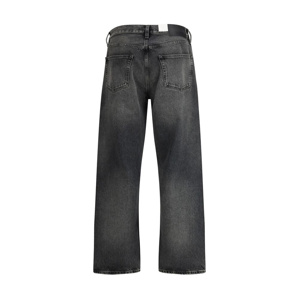 Sunflower Black Cotton Relaxed Fit Jeans for Men