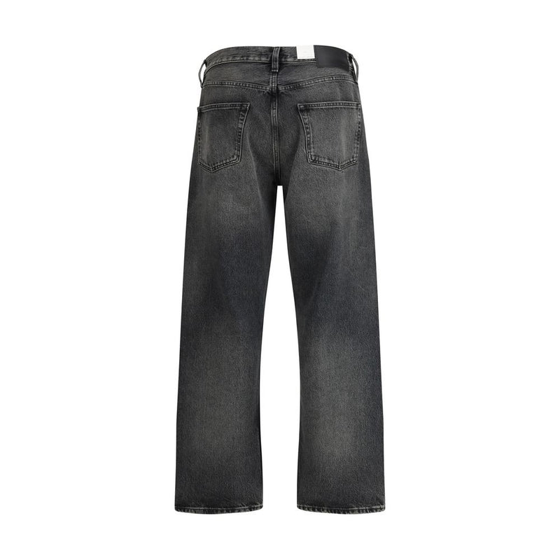 Sunflower Black Cotton Relaxed Fit Jeans for Men