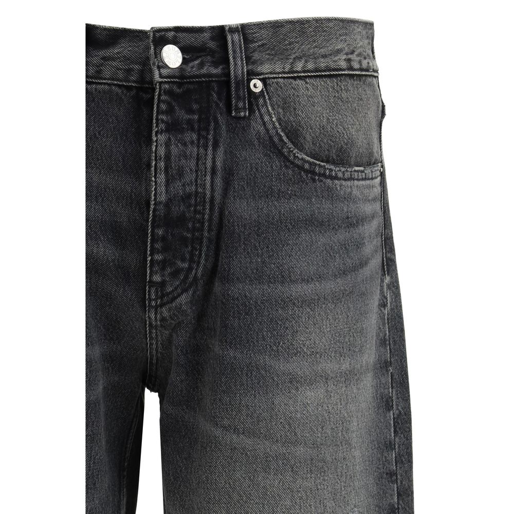 Sunflower Black Cotton Relaxed Fit Jeans for Men