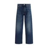 Sunflower Blue Cotton Relaxed Fit Jeans for Men
