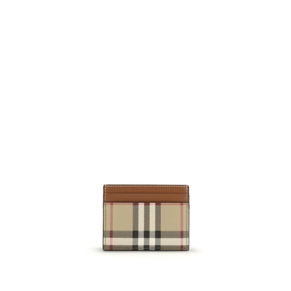 Portefeuille Burberry Bos Taurus en cuir de veau beige