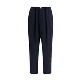 Marni Blue Merino Wool Casual Pants for Men