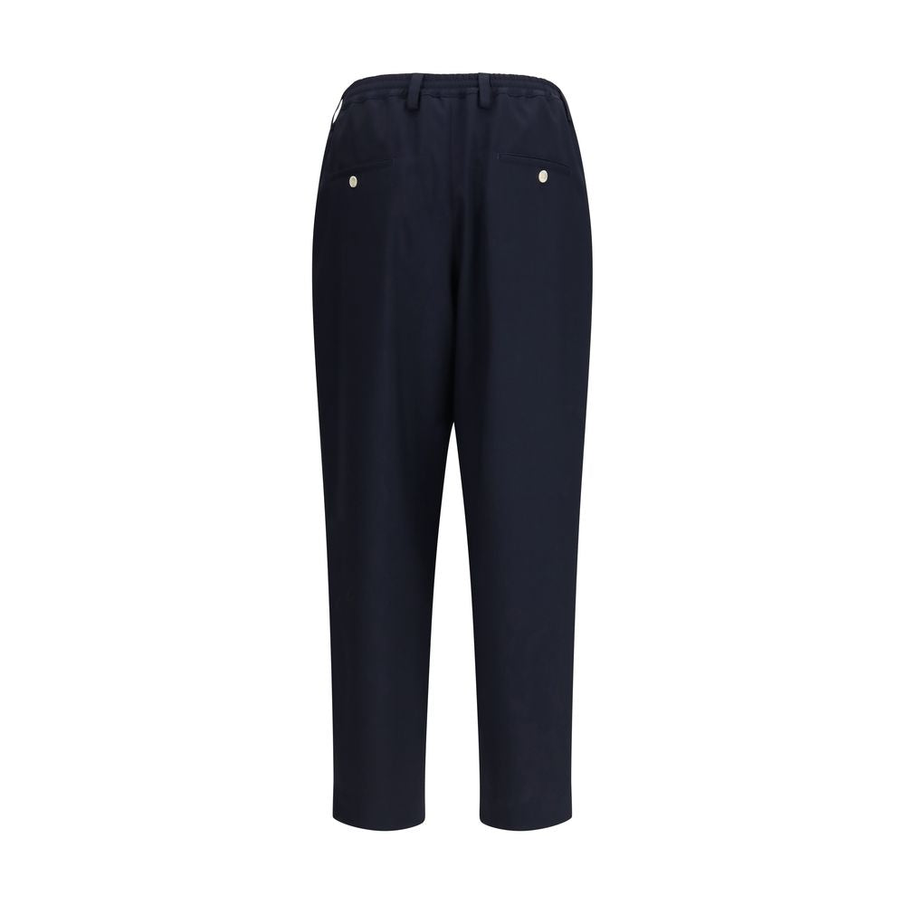 Marni Blue Merino Wool Casual Pants for Men