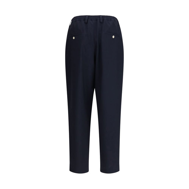 Marni blauwe casual broek van merinowol