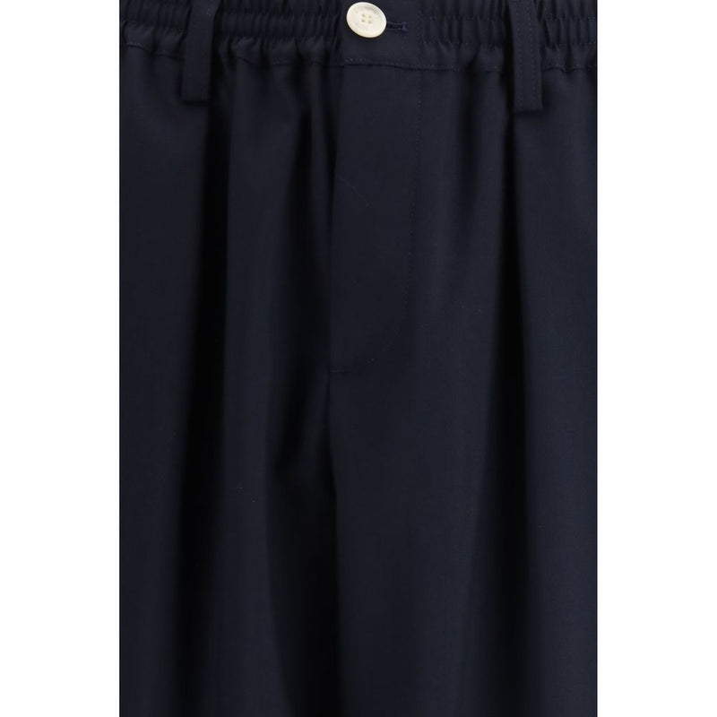Marni blauwe casual broek van merinowol