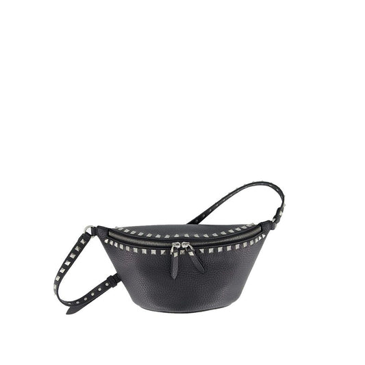 Sac banane Valentino Garavani en cuir de veau noir