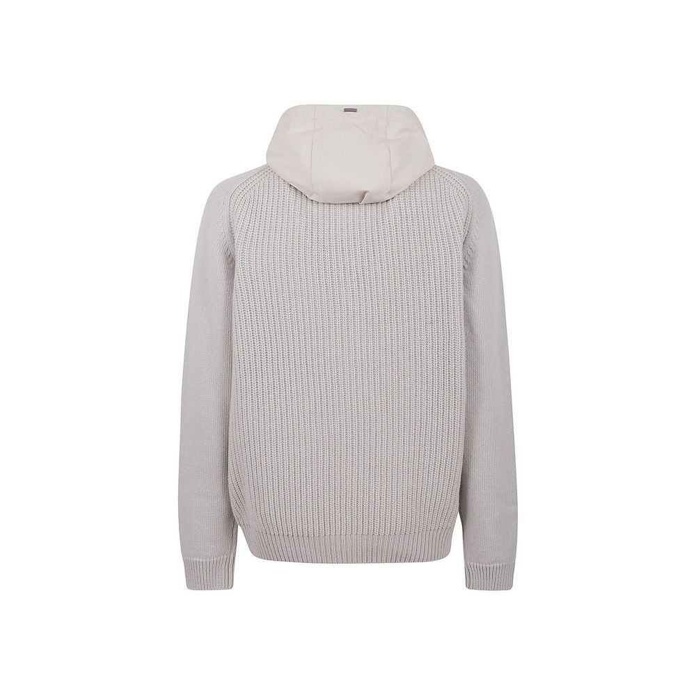 Herno Gray Wool Sweatshirt for Men