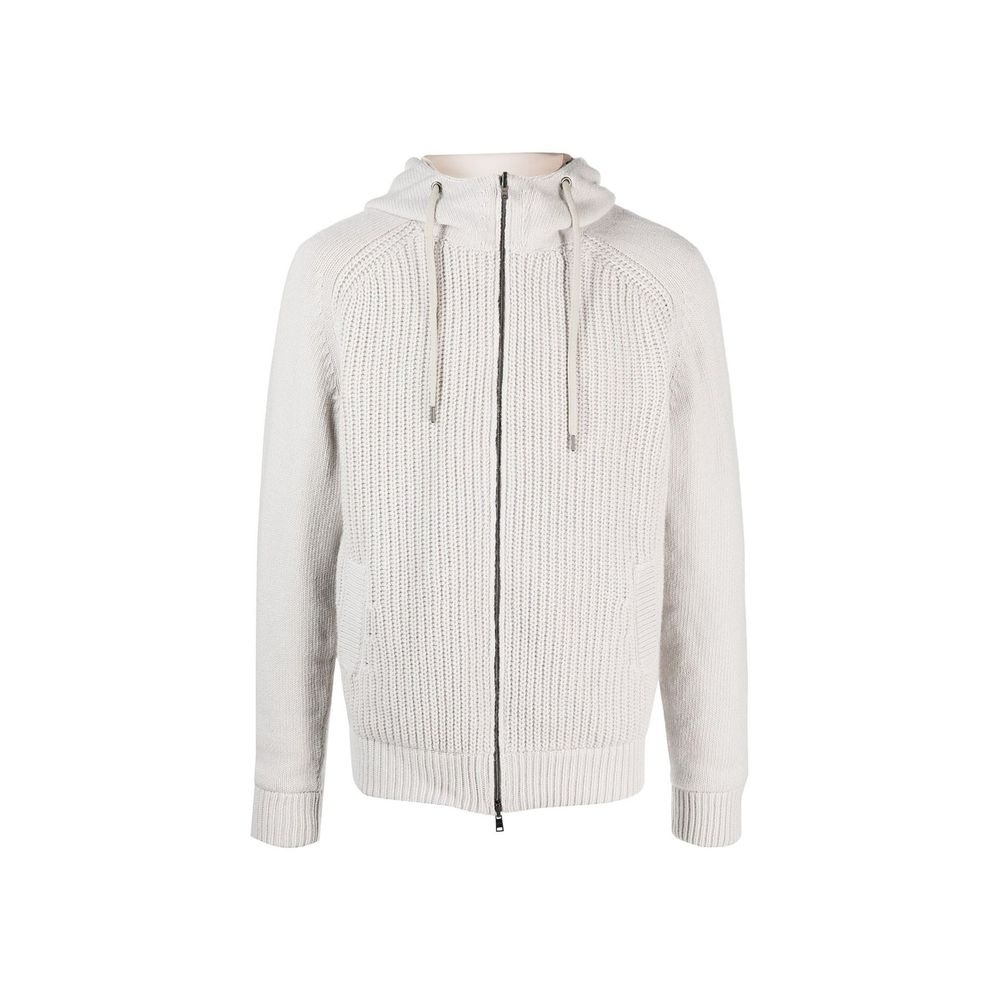 Herno Gray Wool Bomber Jacket for Men