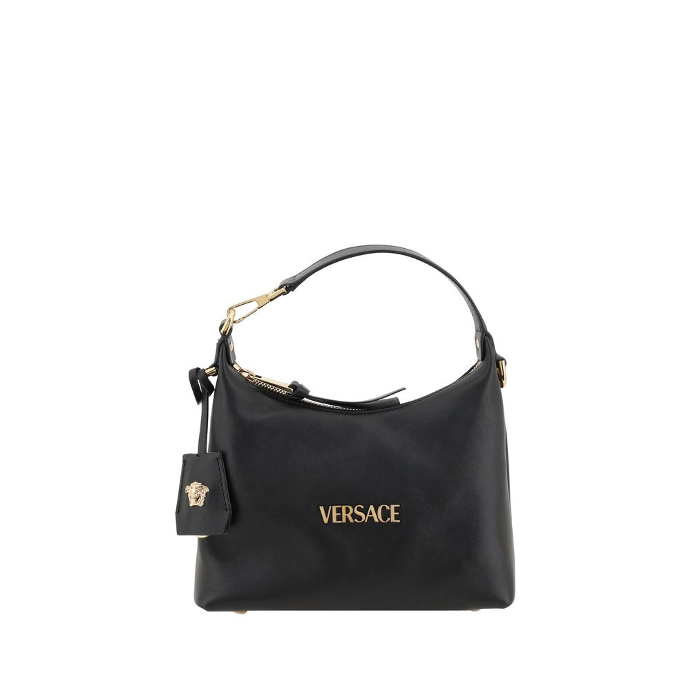 Sac à main Versace Bos Taurus en cuir de veau noir